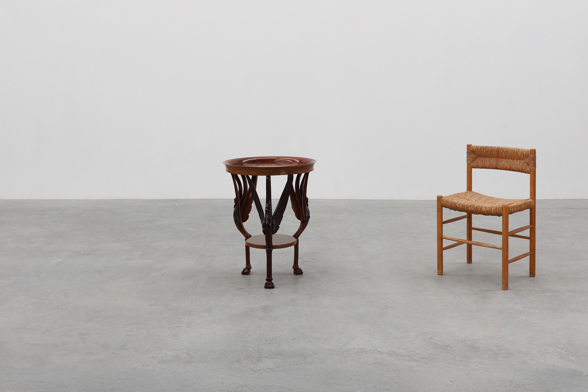 French Empire Side Table in Carved Wood, circa 1850thumbnail
